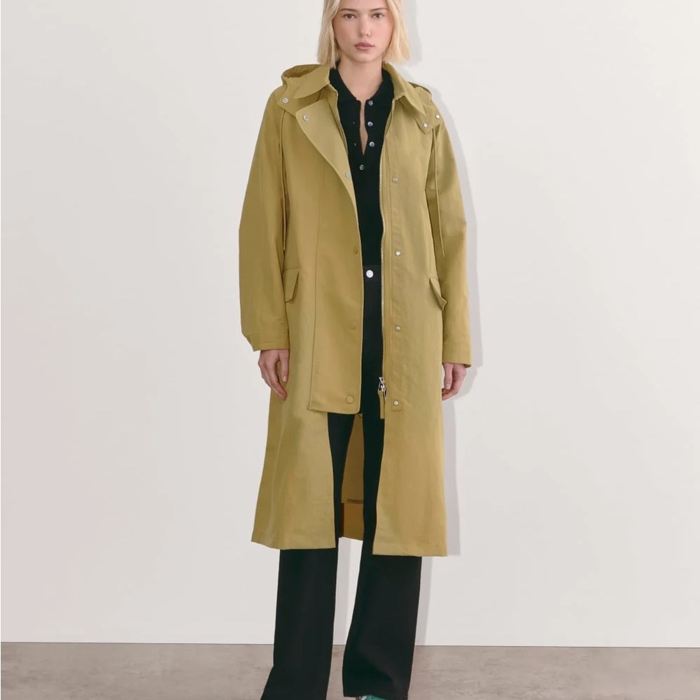 Everlane Women's Tan Hooded Trench Coat